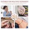 100pcs Wood Balls with Hole 20mm Smiling Face Head Ball Natural Wood Craft Bead for DIY Jewelry Making Macrames Handmade