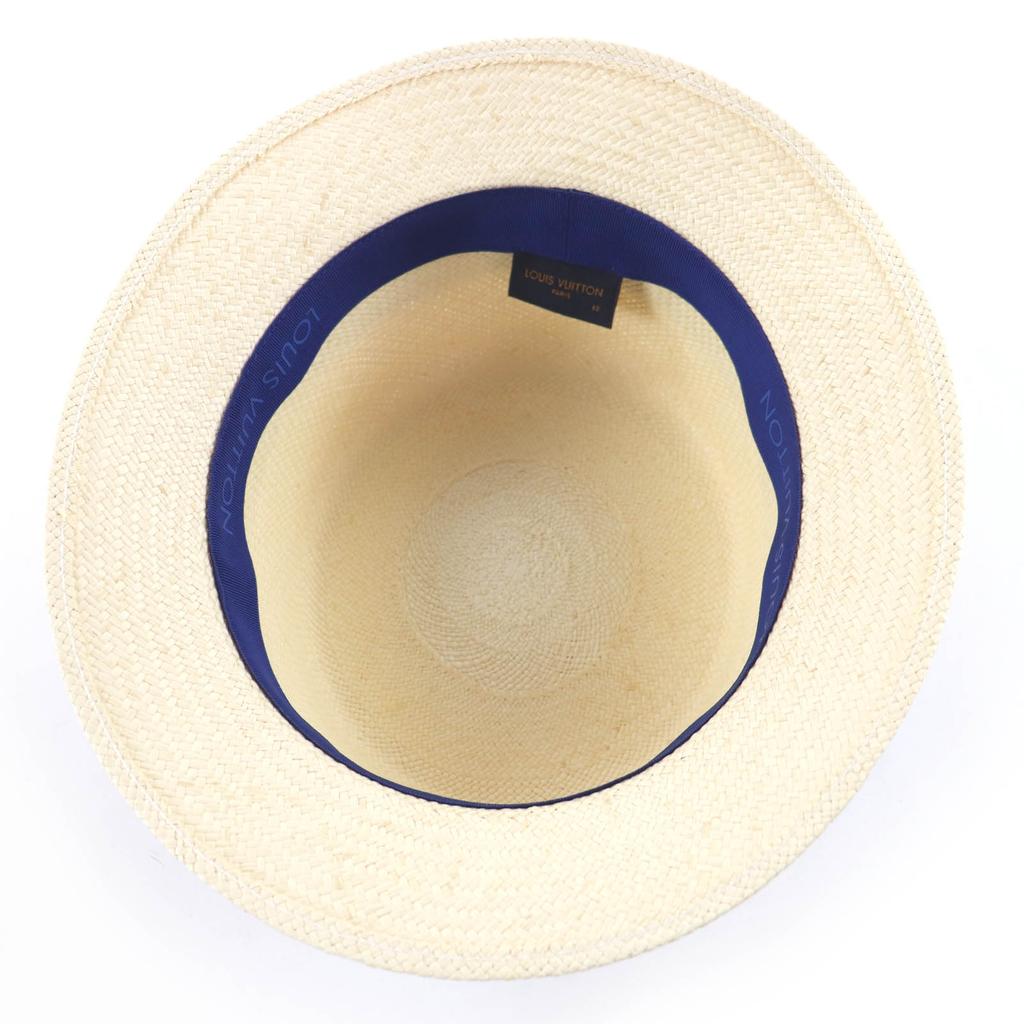 Excellent LOUIS VUITTON hat LV ribbon tape natural Women M76763 Used
