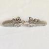 Vintage Alloy Sweater Clip Scarf Cardigan Brooch Feather Shape Metal Fastener Accessory for Clothing Decoration