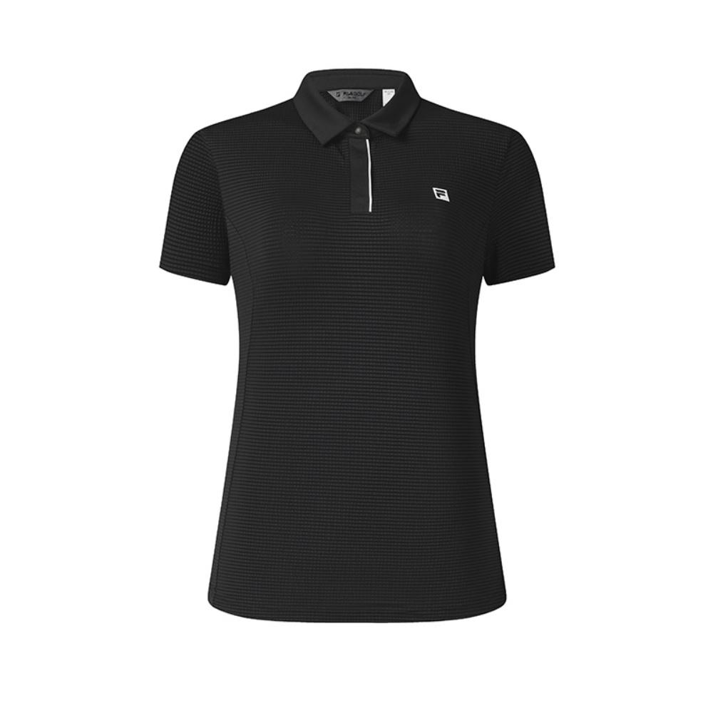 Fila Athletics Golf Series Trendy Versatile Casual Comfortable Bow Sports Golf Knitted Short Sleeve Polo Shirt Women Polo Shirts A11W525102FBK