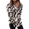Spring And Autumn Fashion Casual Loose Tops Leopard Printed Long-sleeved T-shirt Female Clothing