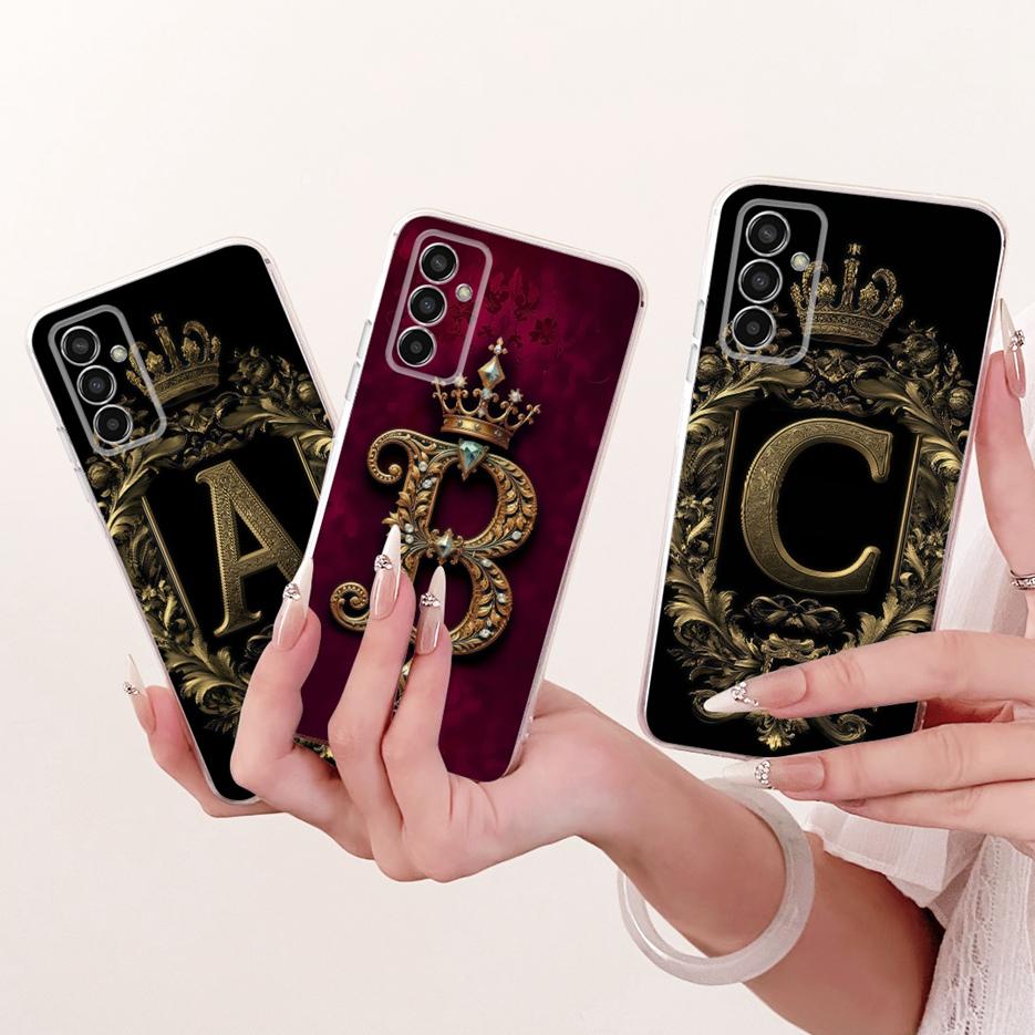 For Samsung Galaxy M13 4G Case SM-M135F Cute Crown Letters Cover Soft Slim Phone Case For Samsung M13 M 23 Galaxy M23 Funda Bags