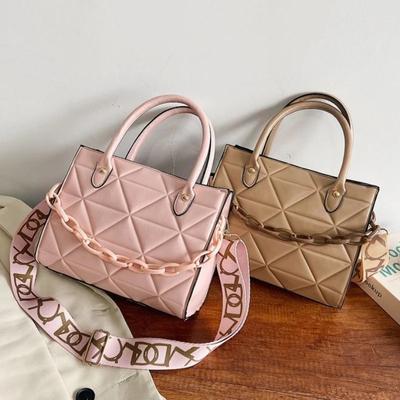 Kabelka přes rameno z PU materiálu, crossbody, pro ženy, taška s řetízkovou diamantovou dekorací, velká kapacita, ženská móda pro dívky