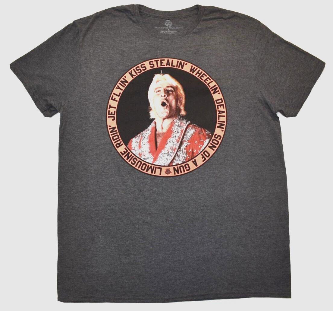 

Ric Flair Mens Kiss Stealin Jet Flyin Wheelin Dealin Son Of Shirt New Large M