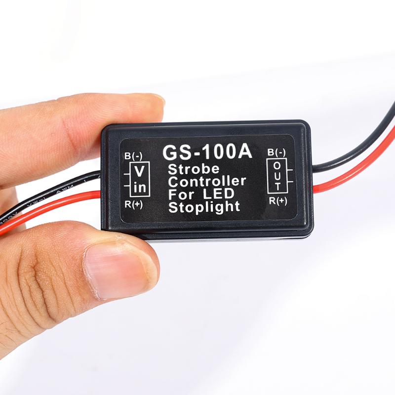 GS-100A Bremselys Strobekontroller LED baklyskontroller med rask, langsom blinking Sikkerhetsvarselkontroller Blinklys