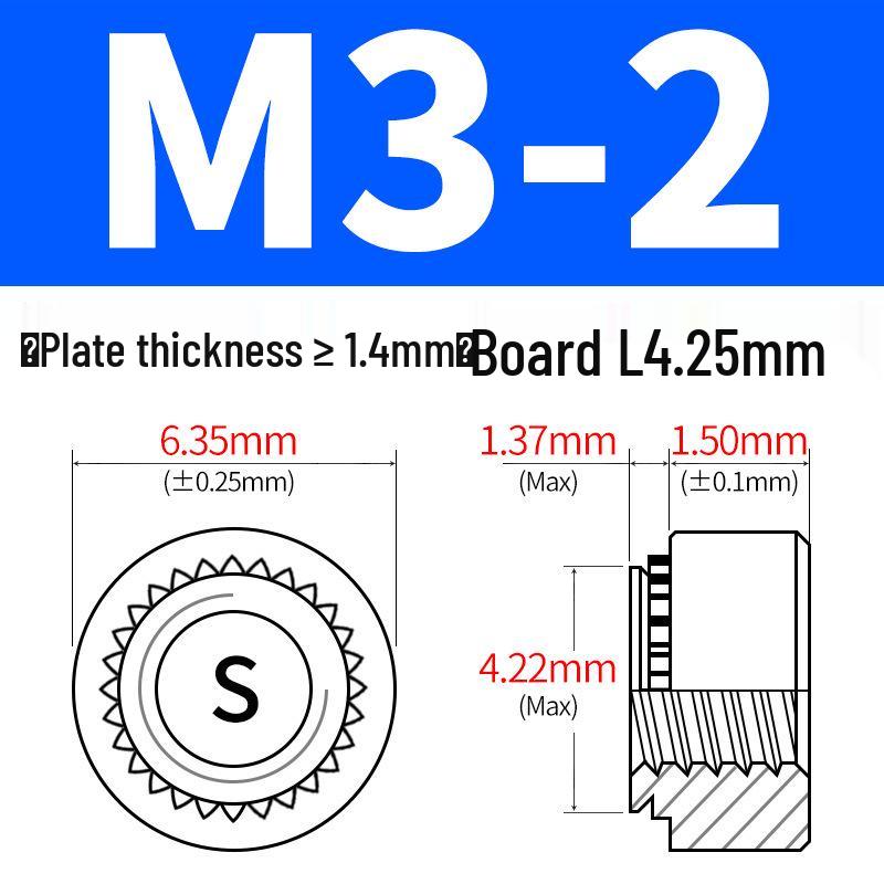 Galvanized Sheet Metal Rivet Nut S-M2-M12