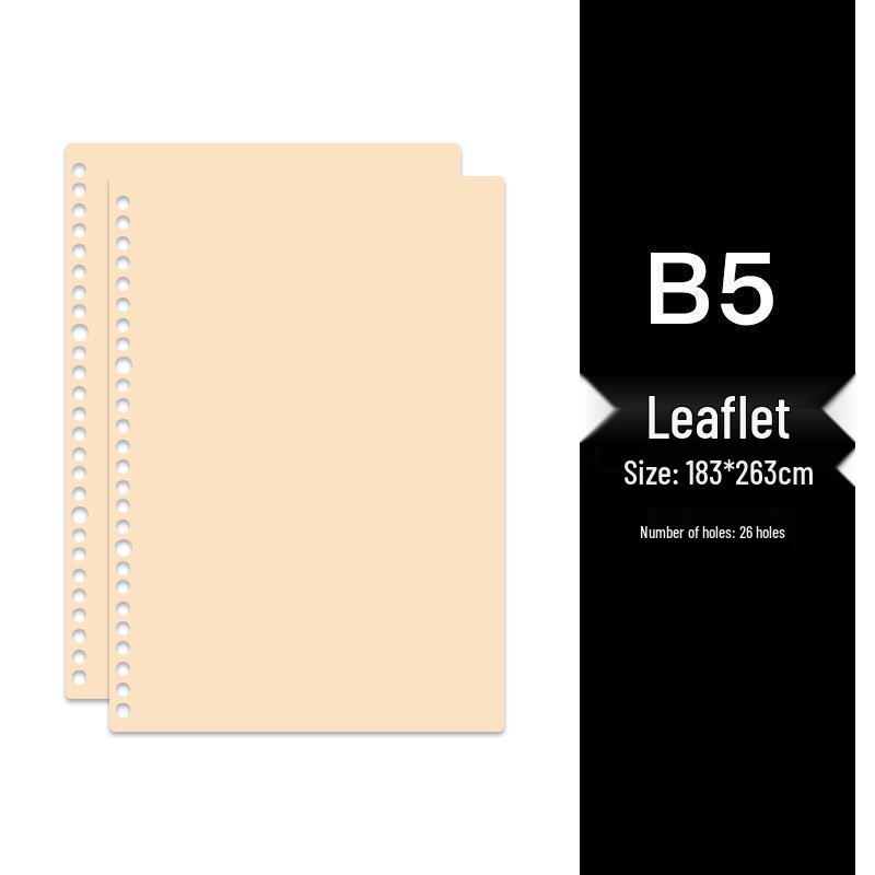 Colored Loose-Leaf Binding Sleeves - A4/B5/A5, 20/26/30 Holes, PP Material
