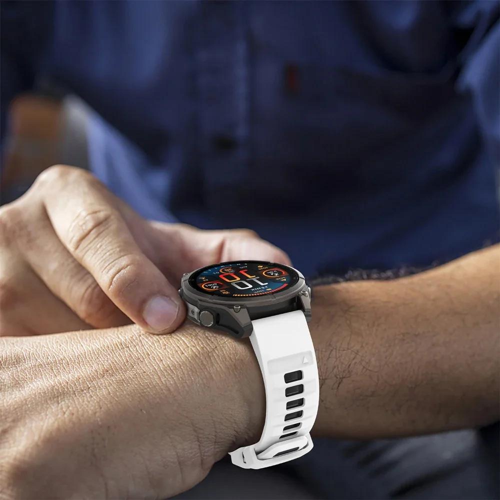 1 szt. Silikonowy pasek do zegarka QuickFit 22 mm lub 26 mm Dla Garmin Epix Pro Gen 2 / Fenix E 8 7X 7 Pro 6 6X 5X / Enduro 3 Pasek Bransoleta