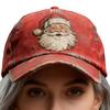 Santa Claus printed baseball cap Christmas baseball hat red Santa Claus Merry Christmas hat washed baseball cap Versatile