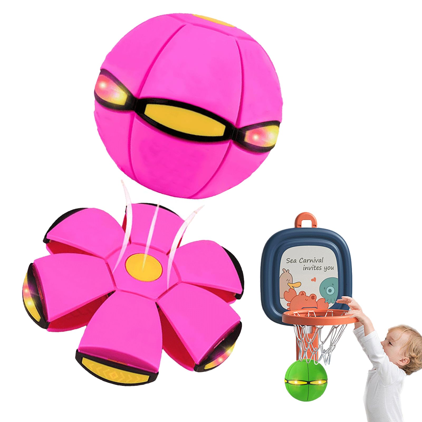 

Дитячий декомпресійний вихлоп деформує м яч декомпресійної літаючої тарілки One Size рожевий