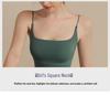 Sportowy biustonosz z amortyzującym, wąskim ramiączkiem na wiosnę/lato z wkładkami - Damska, seksowna koszulka do jogi i fitness