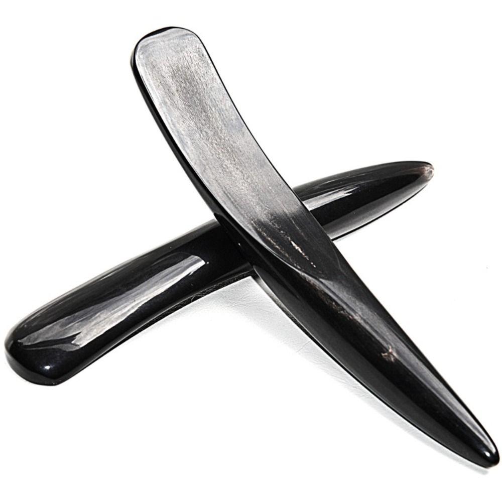 Relaxation Gua Sha Board Black Buffalo Horn Meridian Massage Stick Massage Scraping Bar  Women