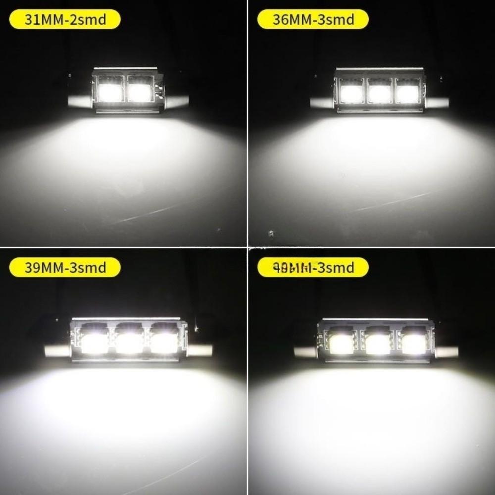 10 Pcs 31/36/39/41MM Festoon LED Bulbs 12V Reading Lighting Bulbs Car Dome Light  Reading Light