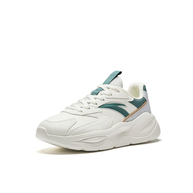 Anta Unruly Series Abrasion Resistant Cushioning Low top Casual Shoes Men's White Green Gray 912618833F-6