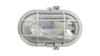 Kanalleuchte Oval 1x60W E27 Iikl. 230V Ip44 Mit Kunststoffnetz, Grau 102011/Eu