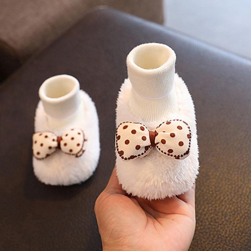 

Флисовая обувь для новорожденных, зимние ходунки для мальчиков и девочек, хлопковые удобные мягкие нескользящие теплые детские туфли 9-12M (13cm)