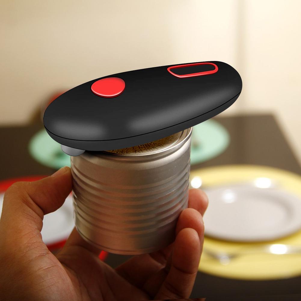 Automatic Can Opener Electric Bottle Opener One Touch Hand Held Can Opener None Sharp Edges Jar Tin Opener Kitchen Tools Gadget