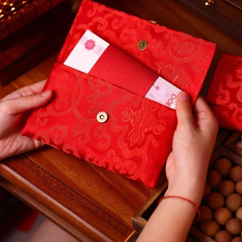 Traditional Wedding Red Wallet Chinese Style Children's Money Bag  Spring Festival Supplies