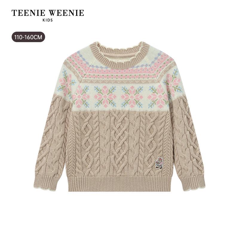 Teenie Weenie Kids' Girls' Embroidered Wool Blend Pullover Sweater