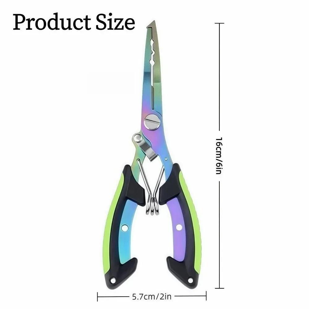 Multifunctional Fishing Needle Nose Pliers Stainless Steel Lock Design Fishing Pliers Lightweight Pocket Design Lure Pliers