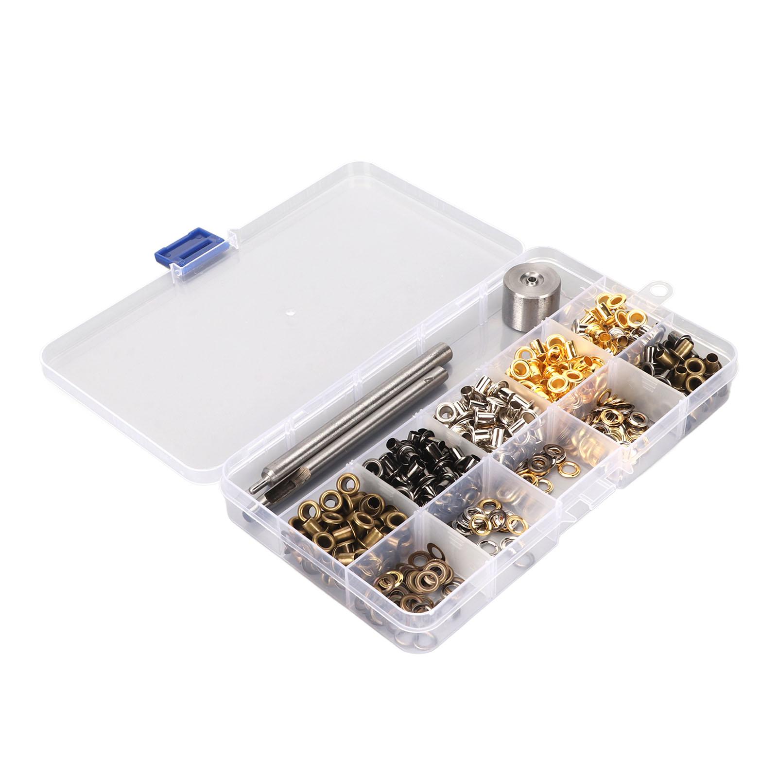 

Набор люверсов 4 мм 4 цвета 280 комплектов люверсы с набором из 3 инструментов для установки металлические