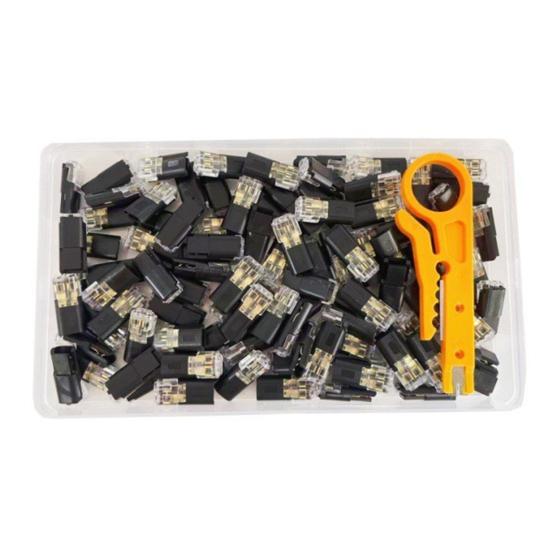 Cable Connector with Wire Stripper Locking Wire Flame Retardant Quick Connector 18-22AWG 2 Pin
