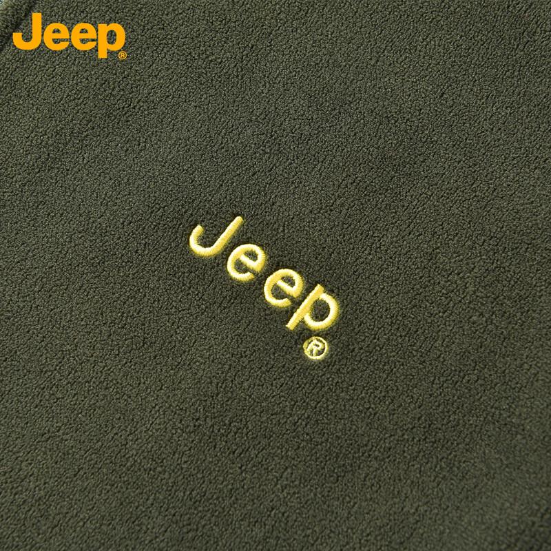 Jeep Men's Stand-Collar Full-Zip Fleece Jacket
