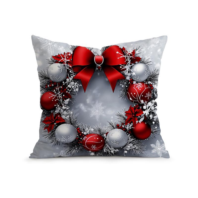 Christmas Cushion Pillowcase Printed 100% Polyester 45X45Cm Throw Pillowcover Decorative Sofa Cushion Pillowslip Home Decor