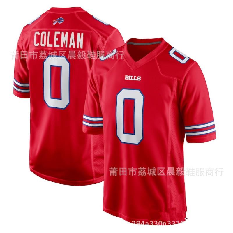 Camiseta de Fútbol Americano NFL Buffalo Bills Bordada Uniforme de Equipo para Hombre Mezcla de Algodón Ropa Deportiva Otoño Invierno