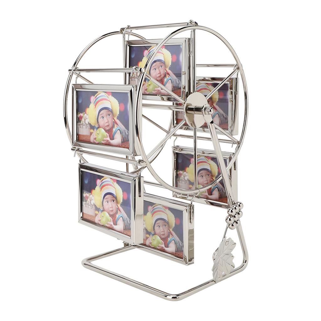 Unique Rotating Wheel Rack Photo Picture Frame Wedding Photography Studio Home Decoration