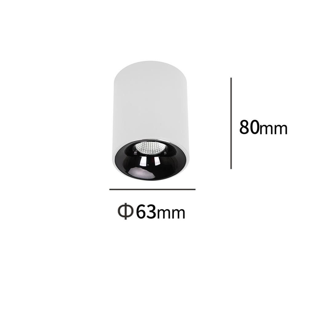 Spot Sufitowy Nowoczesny Biało-Czarny Okrągły Ø6Cm Zmienna Barwa Led 5W Tom Light Prestige