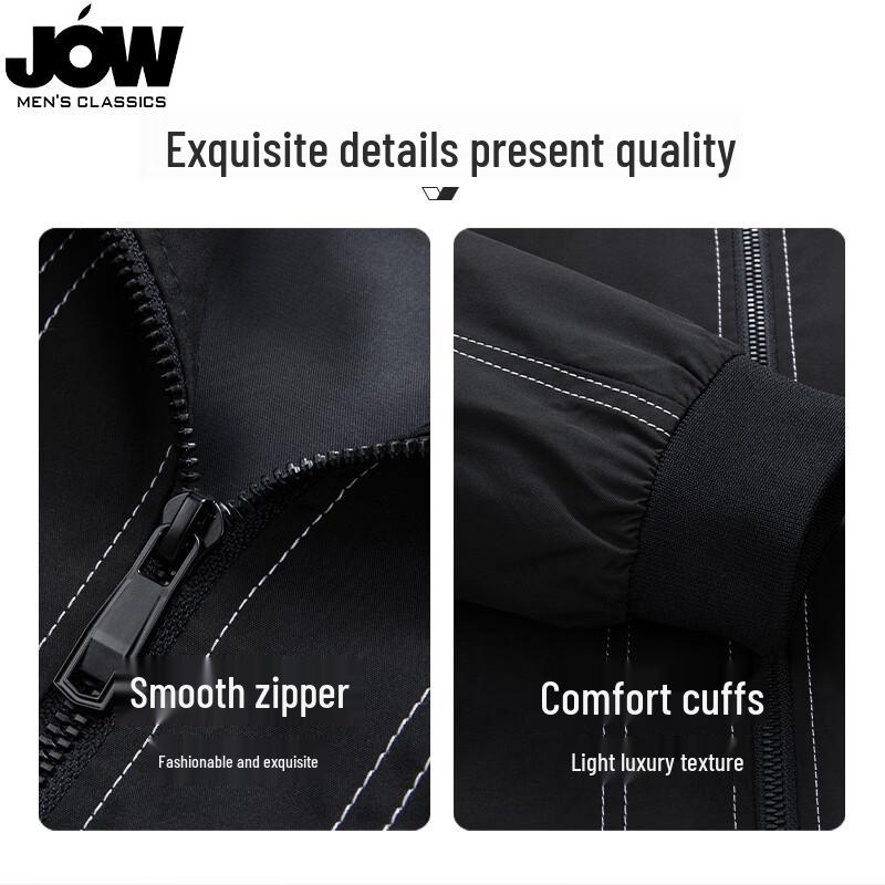 JOW Men's Casual Baseball Collar Jacket