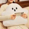 Ghost Pute Plysj Hvit Ghost Doll Søt myk flanell PP bomullsfylling Ghost Pendant Halloween Theme Sofa Ryggstøtte