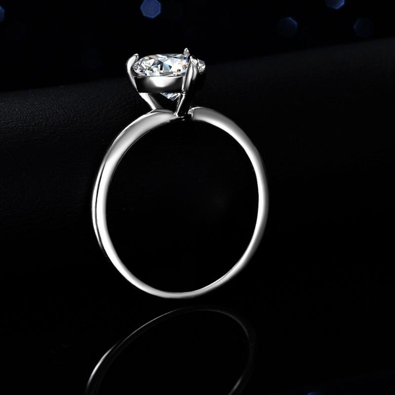 Bague Ringen Novinka v srdci S925 Sterling Silver Sparkling 2CT Moissanite zásnubní prsteny pro ženy Šperky s příslibem výročí