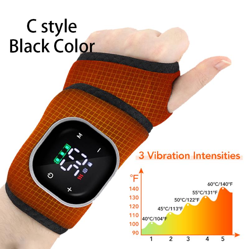 Red Light Therapy Wrist Belt 36 LED - 3-Temp Heat & Vibration Massage for Pain Relief - 660/850nm Support Brace Wrap Belt