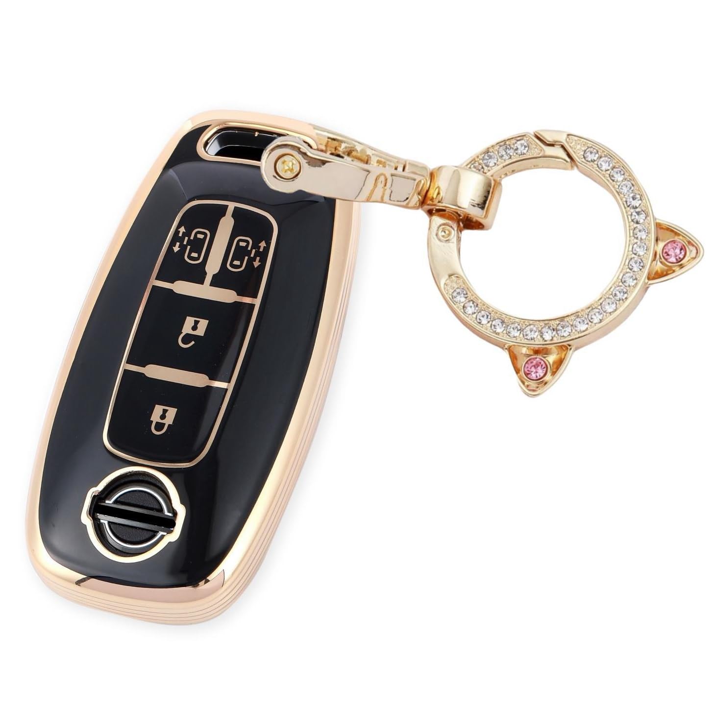 

ZANEKO Новый чехол для ключа Serena, Совместим с серией Nissan SERENA C28, Pro Pilot e-POWER Sliding doors on both чёрный