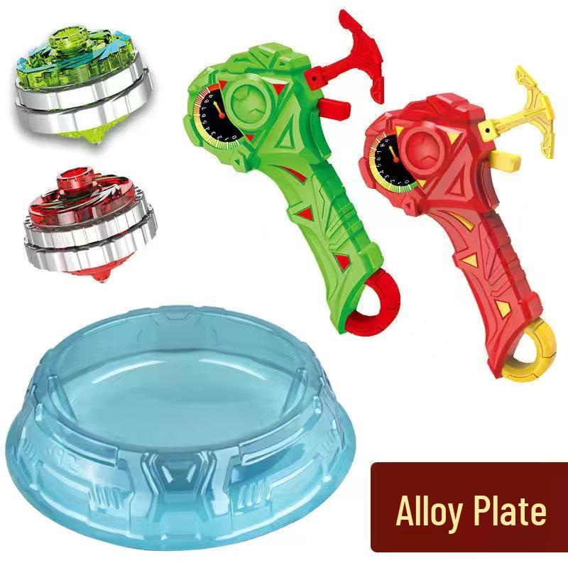 Free Shipping Dual Alloy Burst Gyro Toy - Magic Light Pull String Battle Gyro