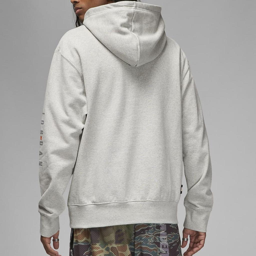 Jordan X Undefeated Weights Hoodie Heather Grey Men Streetwear DX6317-050