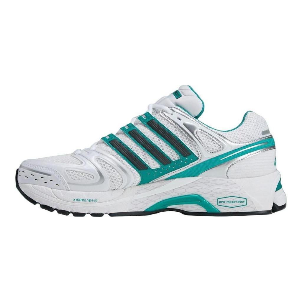 Sporty & Rich x adidas Adistar Control 5 Cloud White Pure Teal Unisex Sneakers Carbon IH9707