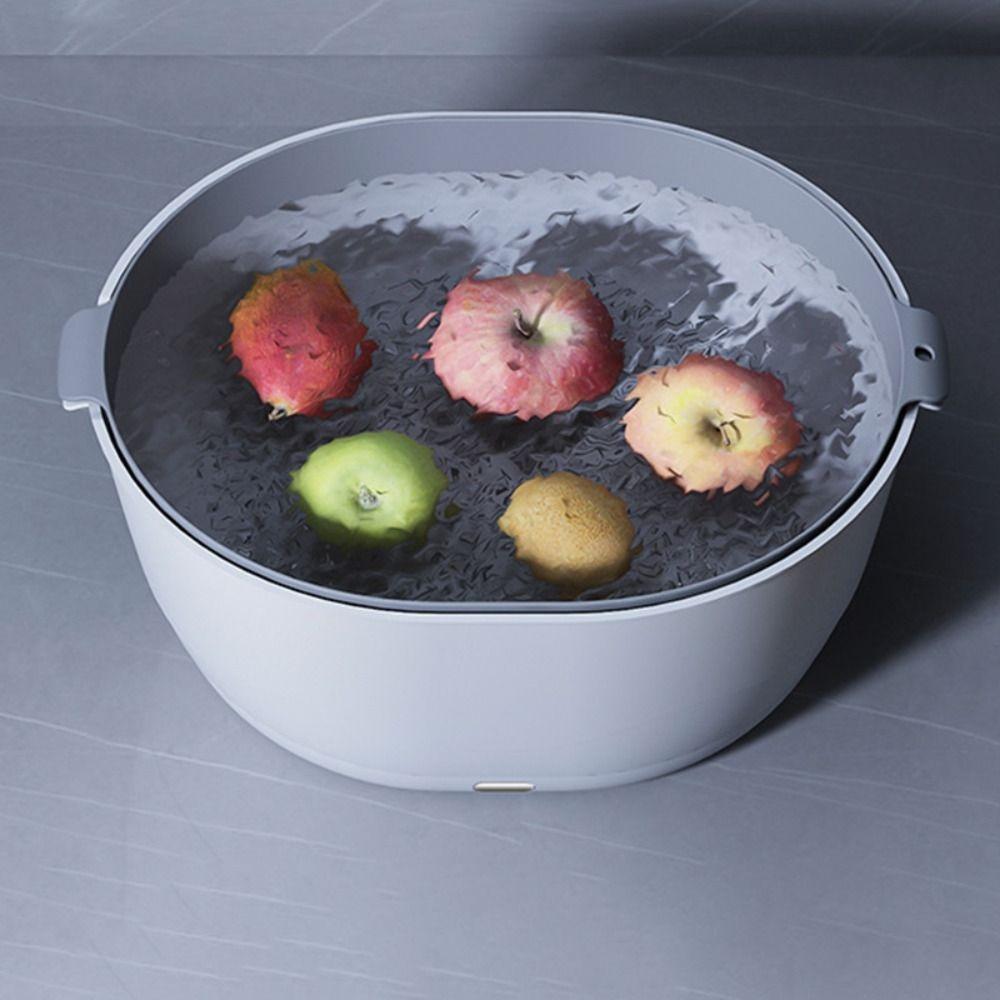 Shock-absorbing Fruit Washing Machine Large Capacity Vegetable Draining Basket Kitchen Countertop