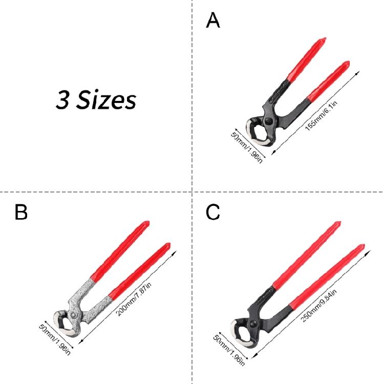Horseshoe Pliers Steel Clamp Tool Manicure Clamping Leather Working Flattening Shoeing Horse Nails Cleaning