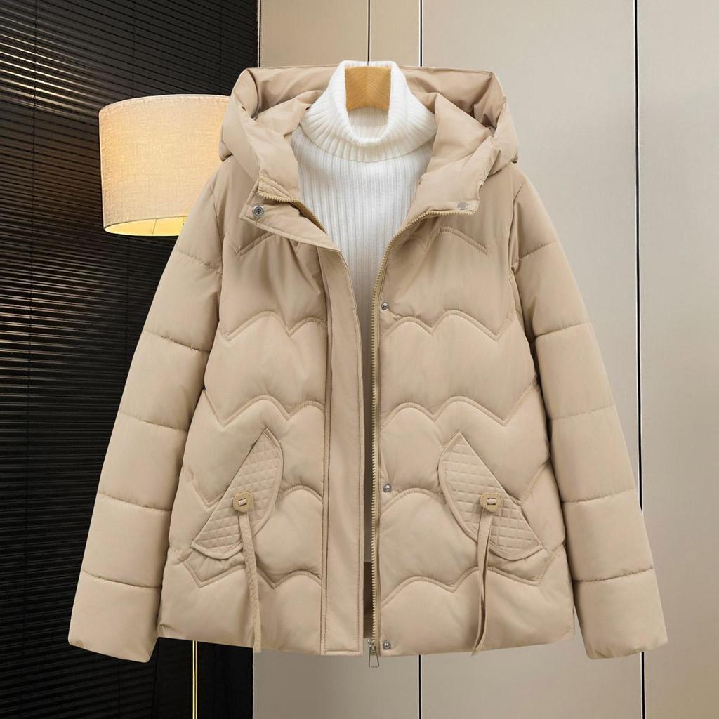 Autumn Winter Thicken Warm Parka Women Casual Sweety Solid Color Big Pocket Loose Hooded Coat Jackets Outwear