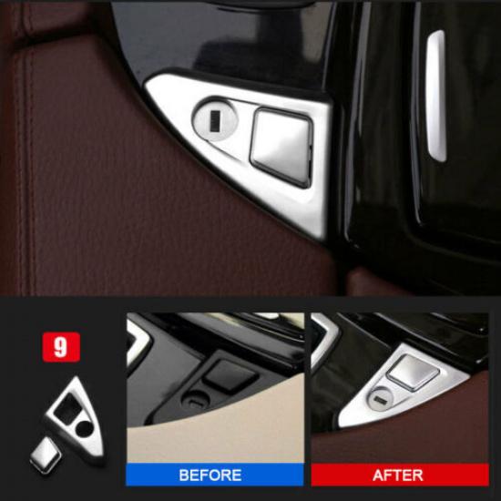 Car Interior Center Console Armrest Button Cover Trim Fit For BMW 5 Series F10