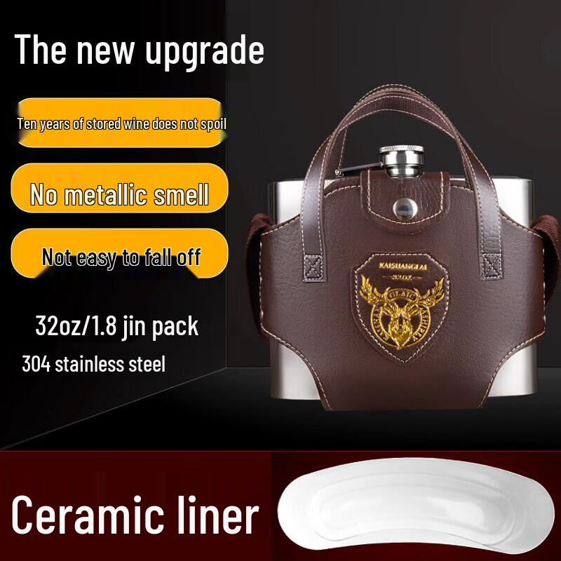 High-Grade 304 Stainless Steel Portable Hip Flask