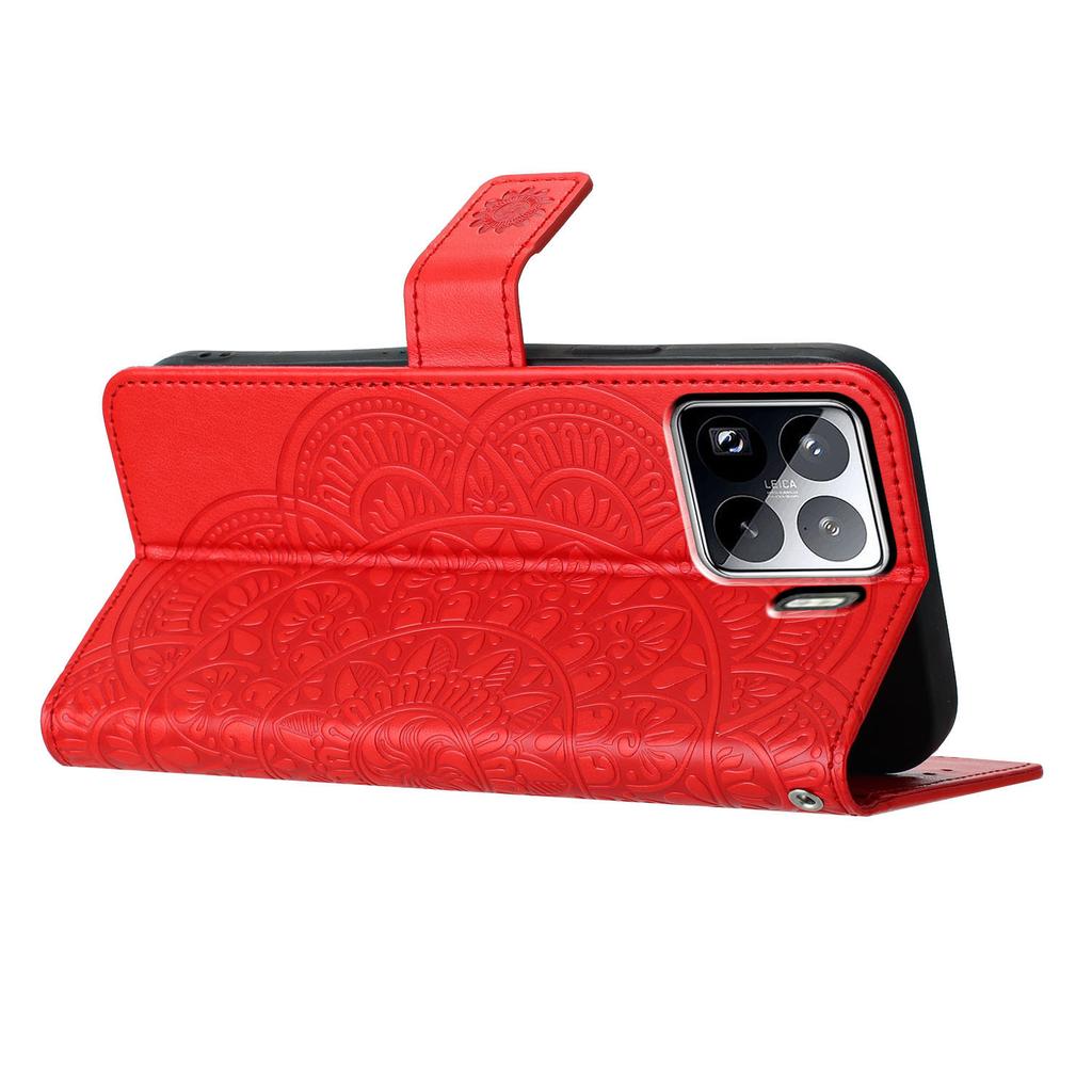 Für Xiaomi 15 Pro Lederhülle mit Kartenschlitzen Mandala-Muster Handyhülle Ständer