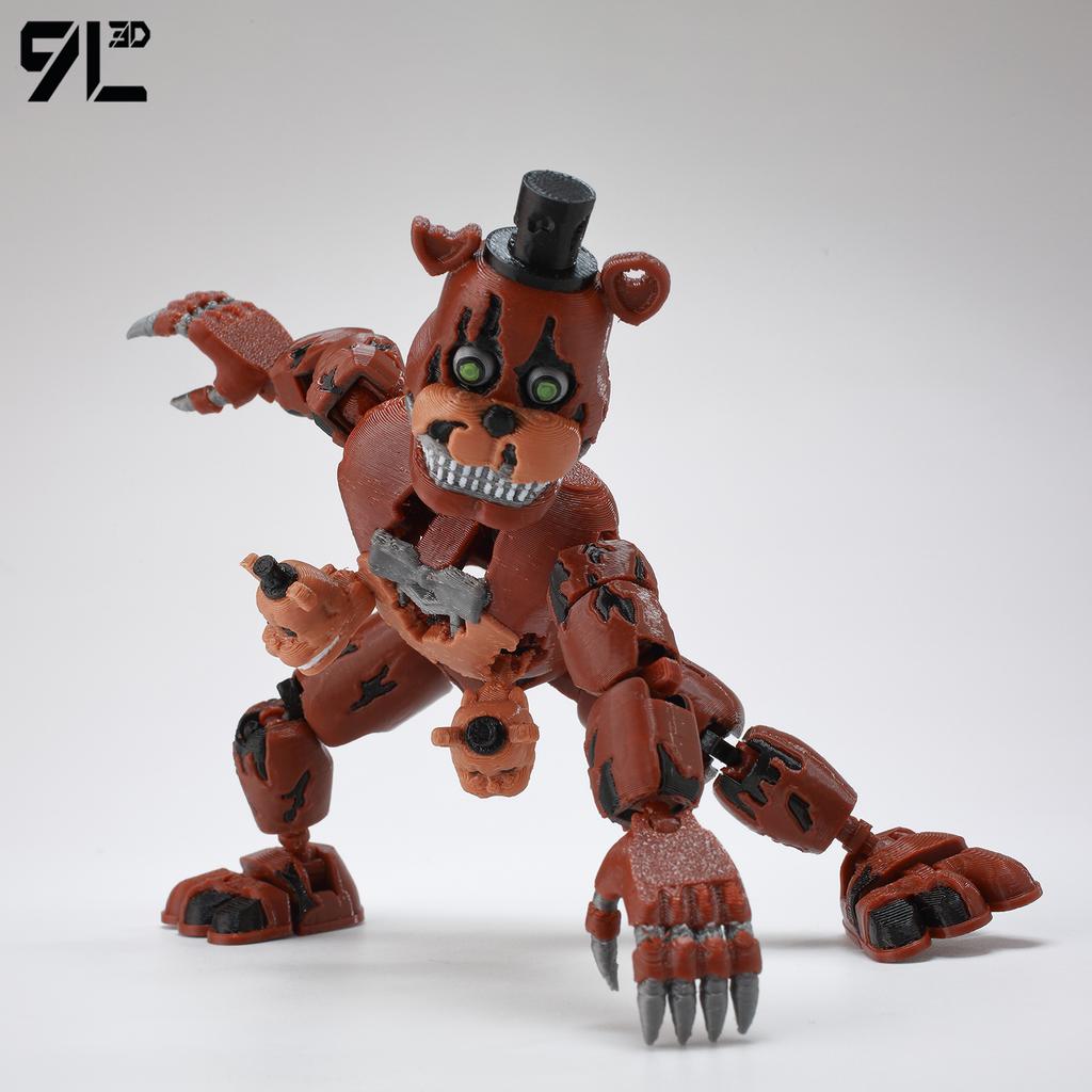 9L3D Imprimé Nightmare Freddy Titan13 FNAFs L'Harem de Minuit de l'Ours Five Nights Articulation Mobile Amovible Périphérique de Jeu Jouet pour Garçon