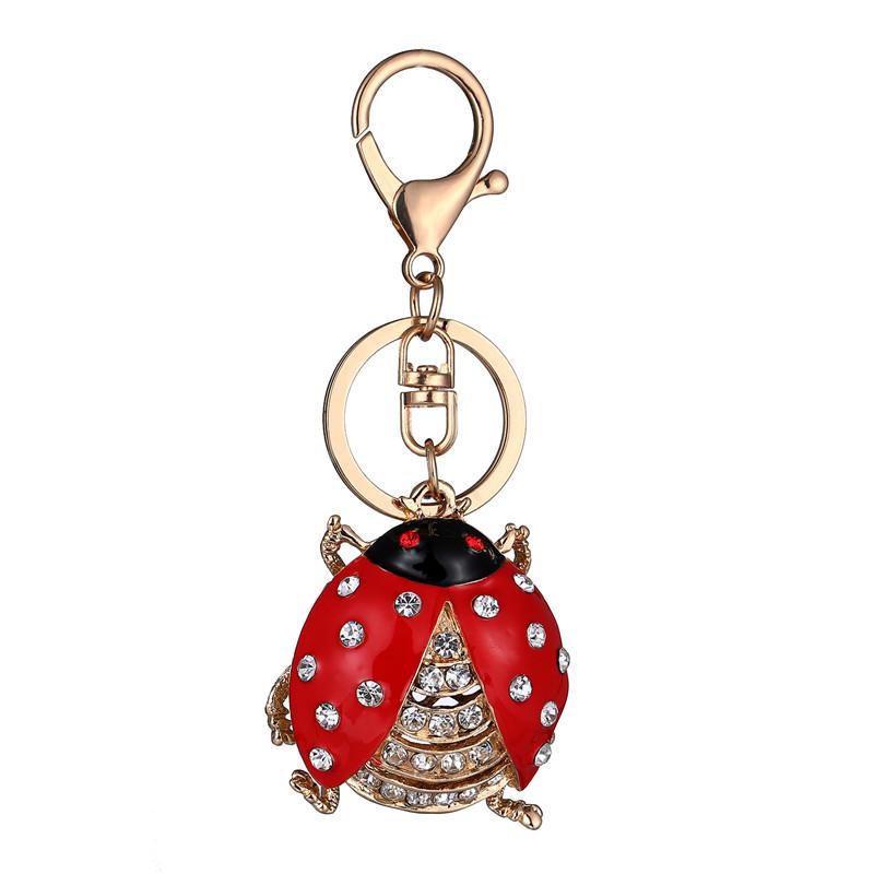 Luxury Keychains Big Tulip Car Key Chain with Moonlight Stone Car Keychains Key Ring Ladies Motorcycle Keychain