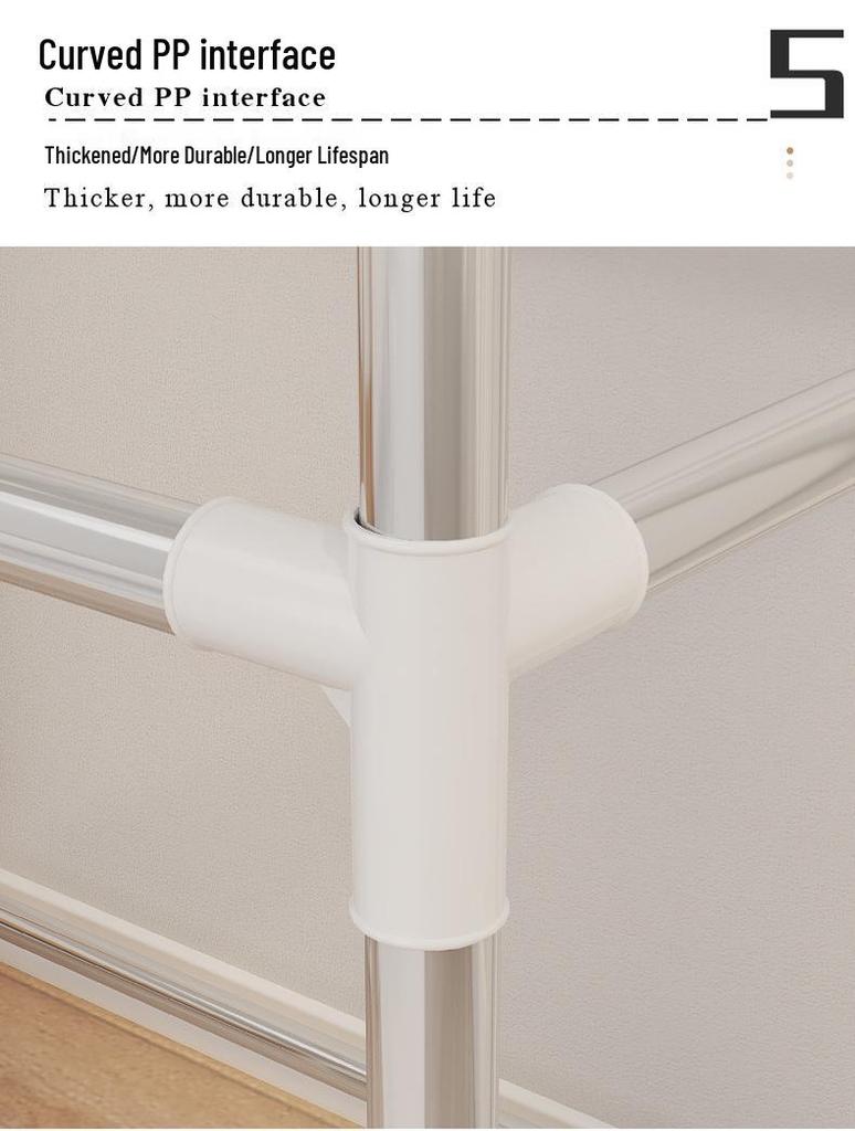 Easy-to-Assemble Bedroom Wardrobe Cabinet for Rental Room Storage