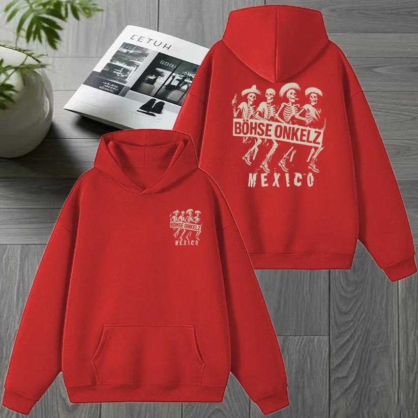 Rock band Böhse Onkelz Tour 2026 Double Sided print Winter Hoodies Men women vintage hip hop streetwear Unisex Fleece Sweatshirt