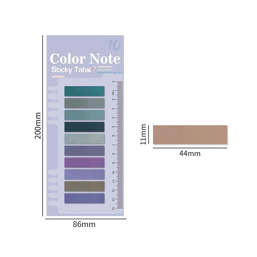 3pack Novelty Sticky Notes Semi-Transparent Paster Sticker Tab Strip  Stationery Office Supplies